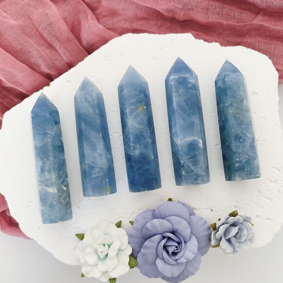 Celestite Tower Spiritual Awareness Crystals - Picture 1 of 9